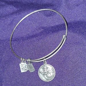 ALEX AND ANI SILVER CHARM BRACELET QUEEN BEE
